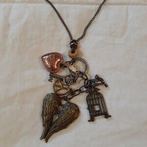 Steampunk Necklace Brass Tone